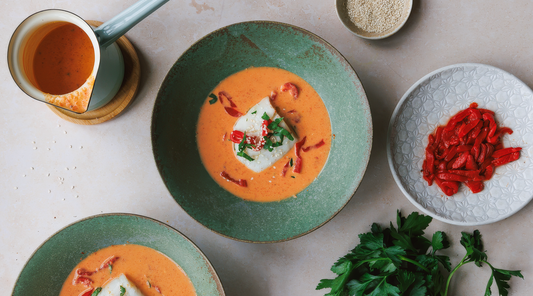 Roasted Red Pepper Cod Thai Curry