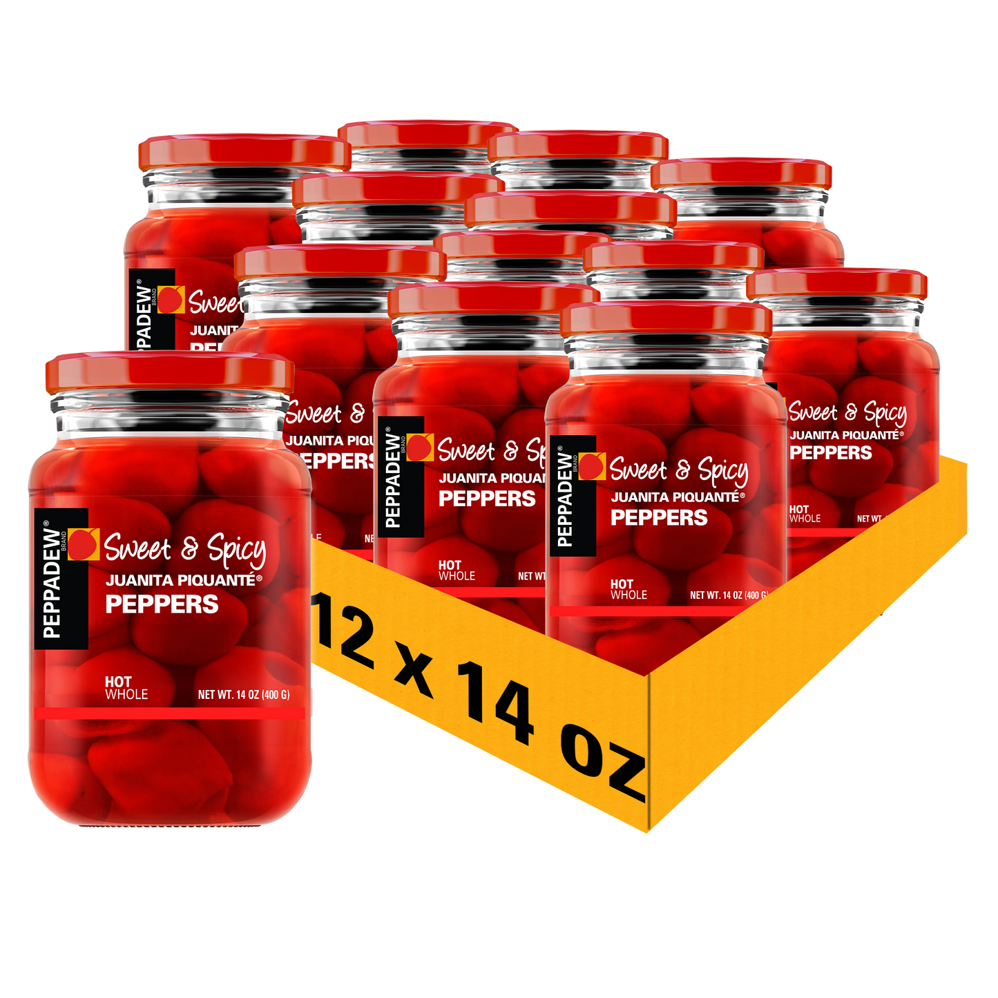 PEPPADEW® Sweet & Spicy Juanita Piquanté Peppers Hot Whole 14 oz