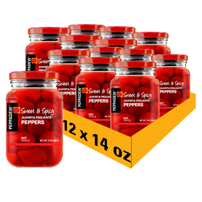 PEPPADEW® Sweet & Spicy Juanita Piquanté Peppers Hot Whole 14 oz