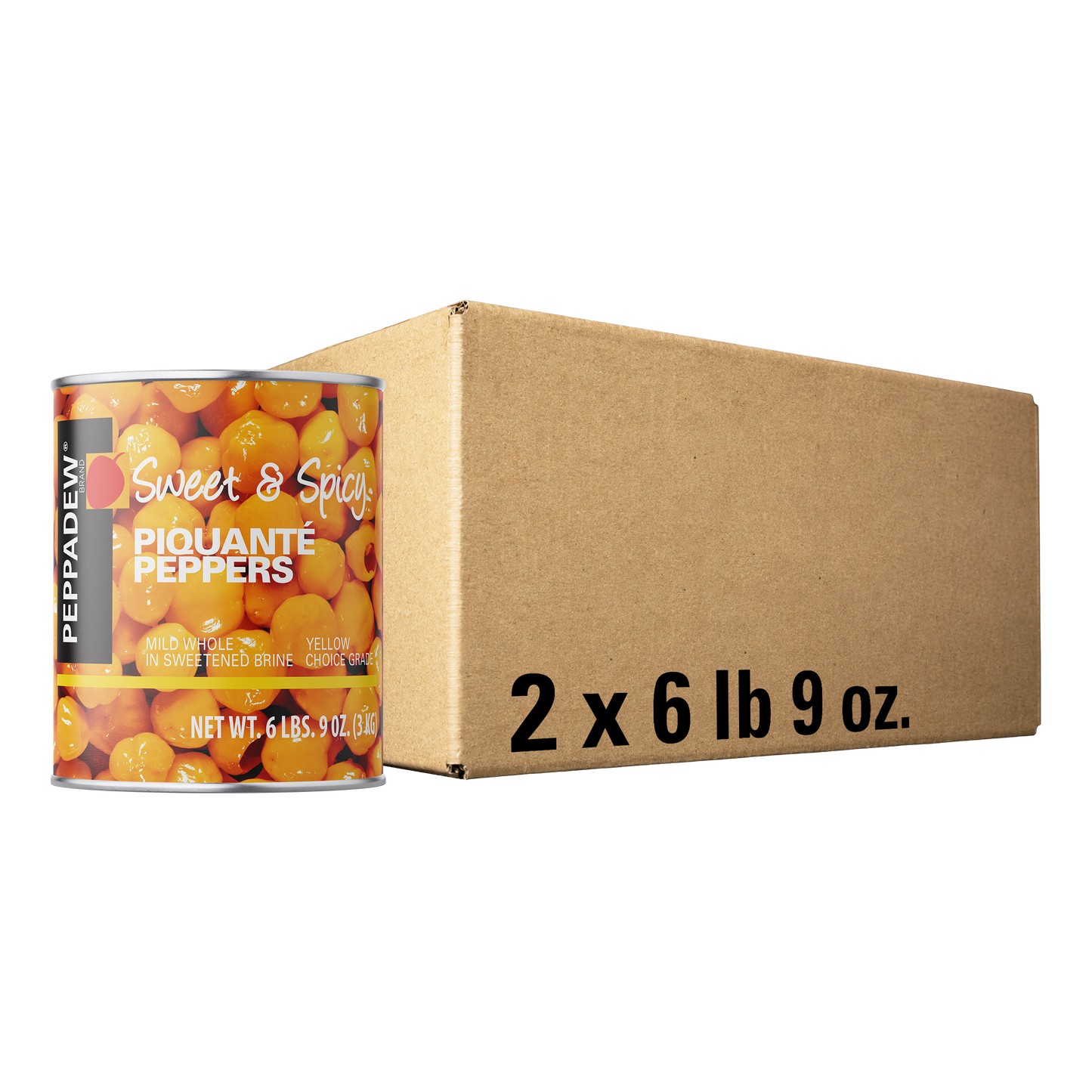 PEPPADEW® Sweet & Spicy Piquanté Peppers Mild Whole Yellow 6 lb 9 oz