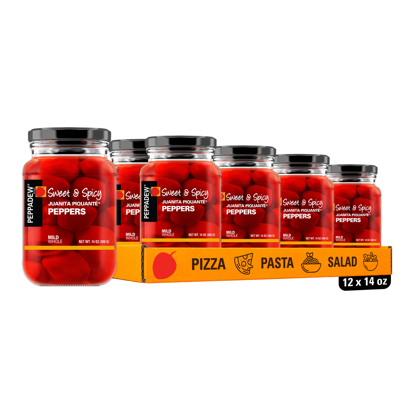 PEPPADEW® Sweet & Spicy Juanita Piquanté Peppers Mild Whole 14 oz
