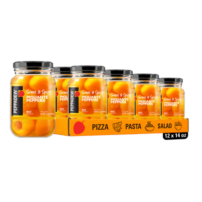 PEPPADEW® Sweet & Spicy Piquanté Peppers Mild Whole Yellow 14 oz
