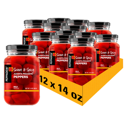 PEPPADEW® Sweet & Spicy Juanita Piquanté Peppers Mild Whole 14 oz