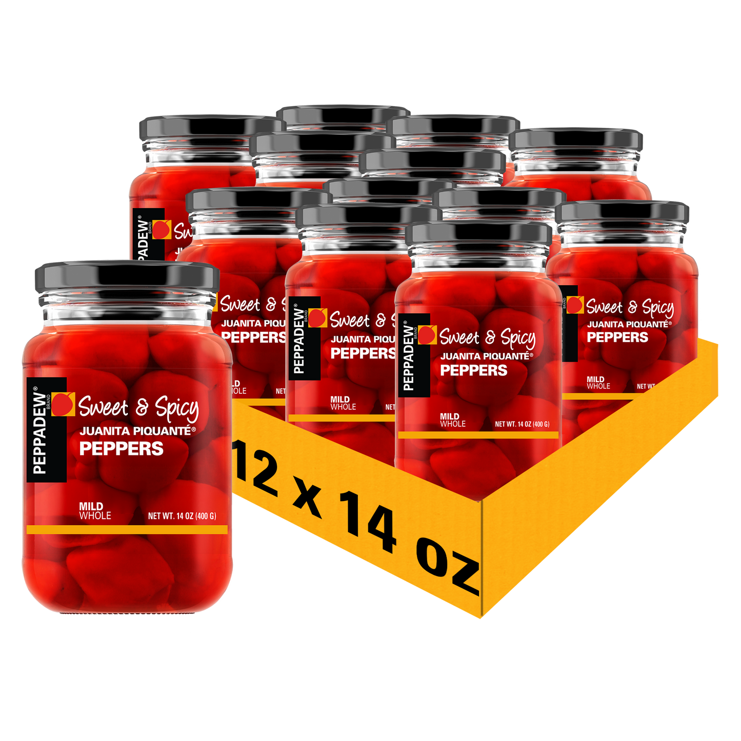 PEPPADEW® Sweet & Spicy Juanita Piquanté Peppers Mild Whole 14 oz