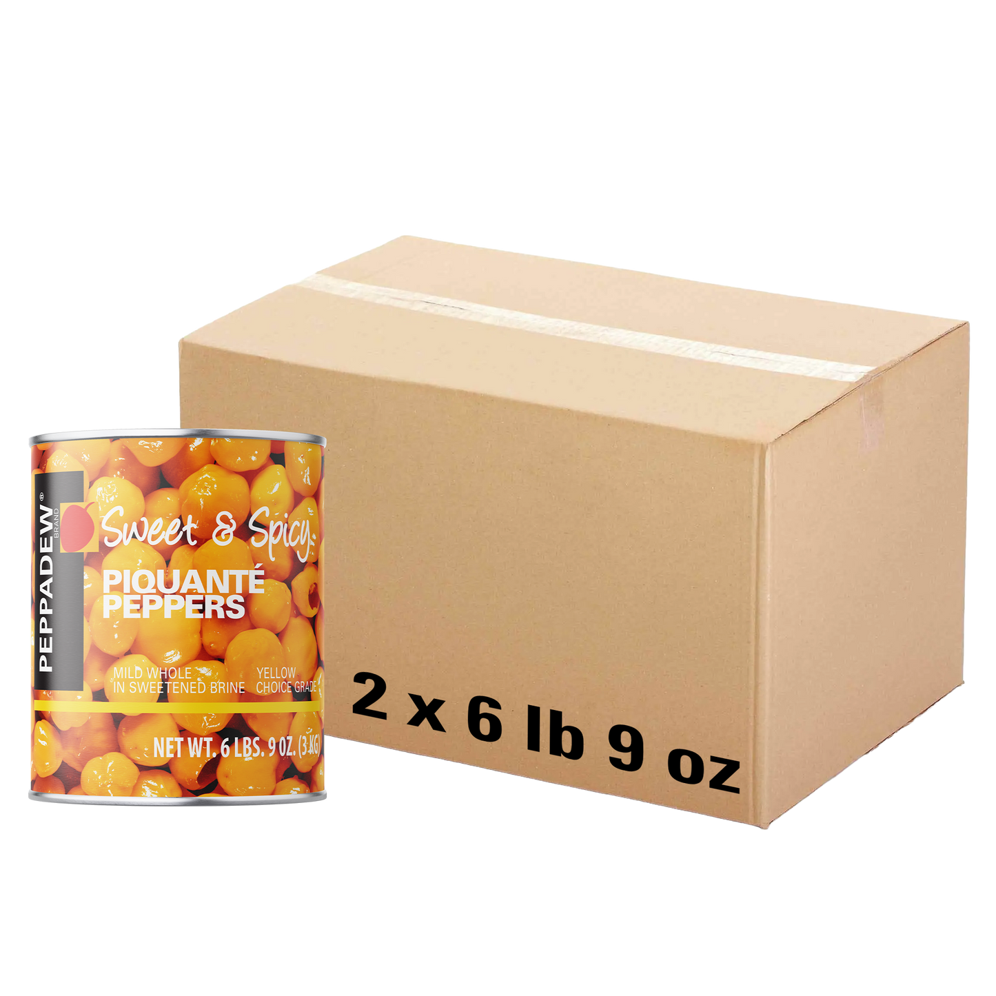 PEPPADEW® Sweet & Spicy Piquanté Peppers Mild Whole Yellow 6 lb 9 oz