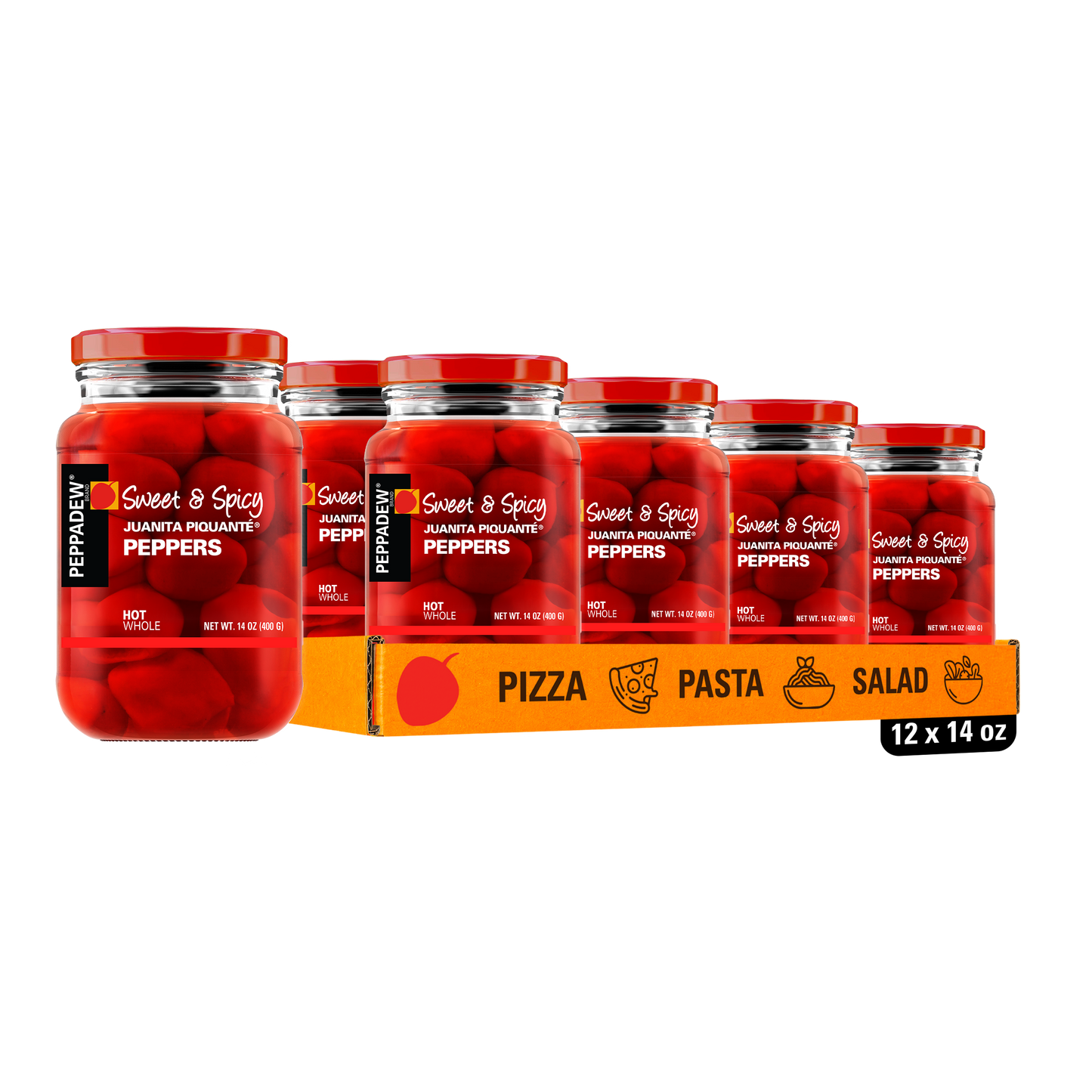 PEPPADEW® Sweet & Spicy Juanita Piquanté Peppers Hot Whole 14 oz